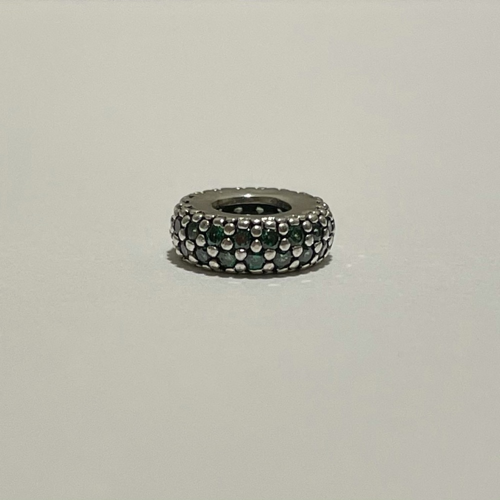 Pandora Narrow Green Rhinestone Charm